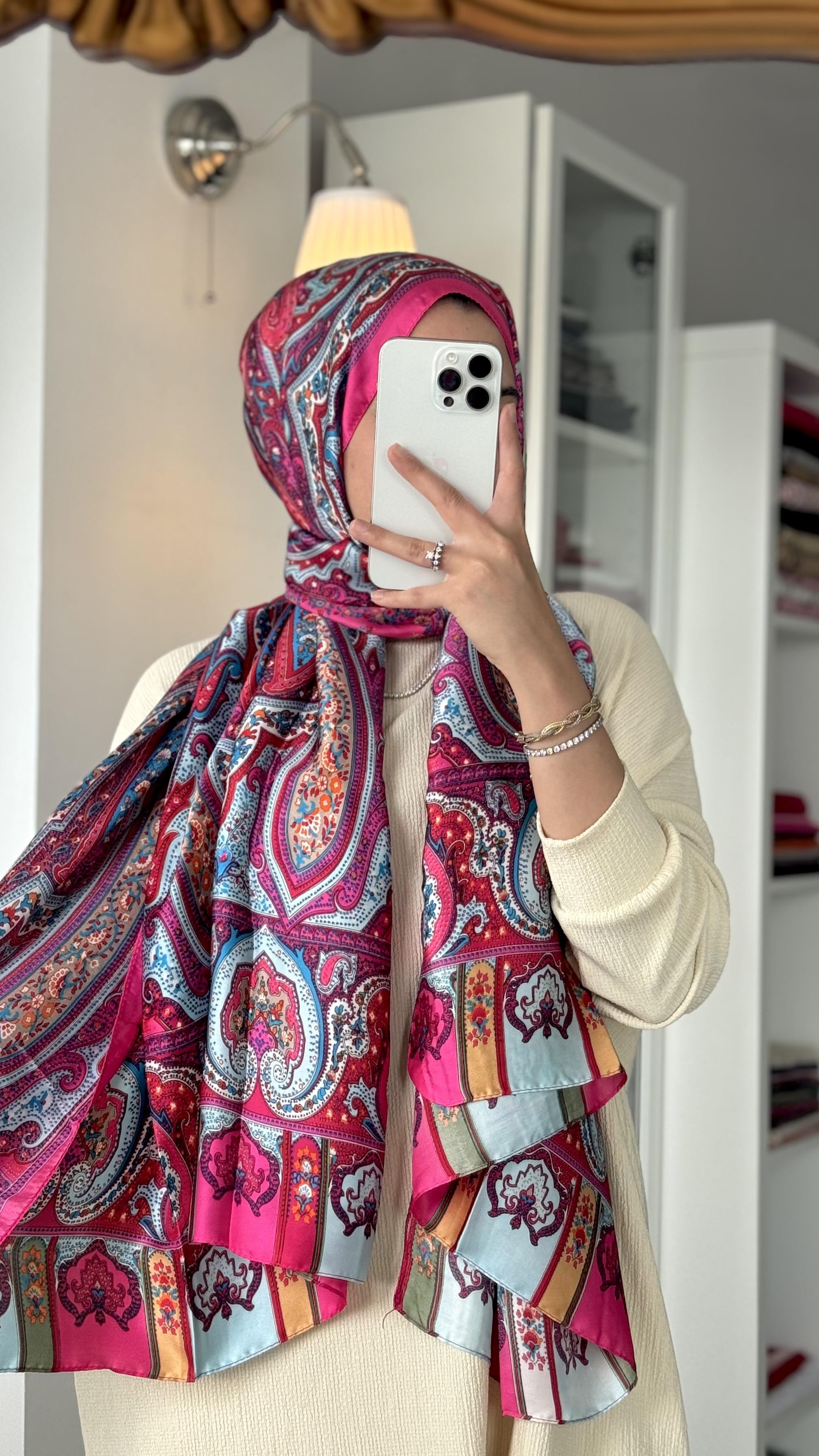 ETRO DESEN FUŞYA PEMBE ŞAL 