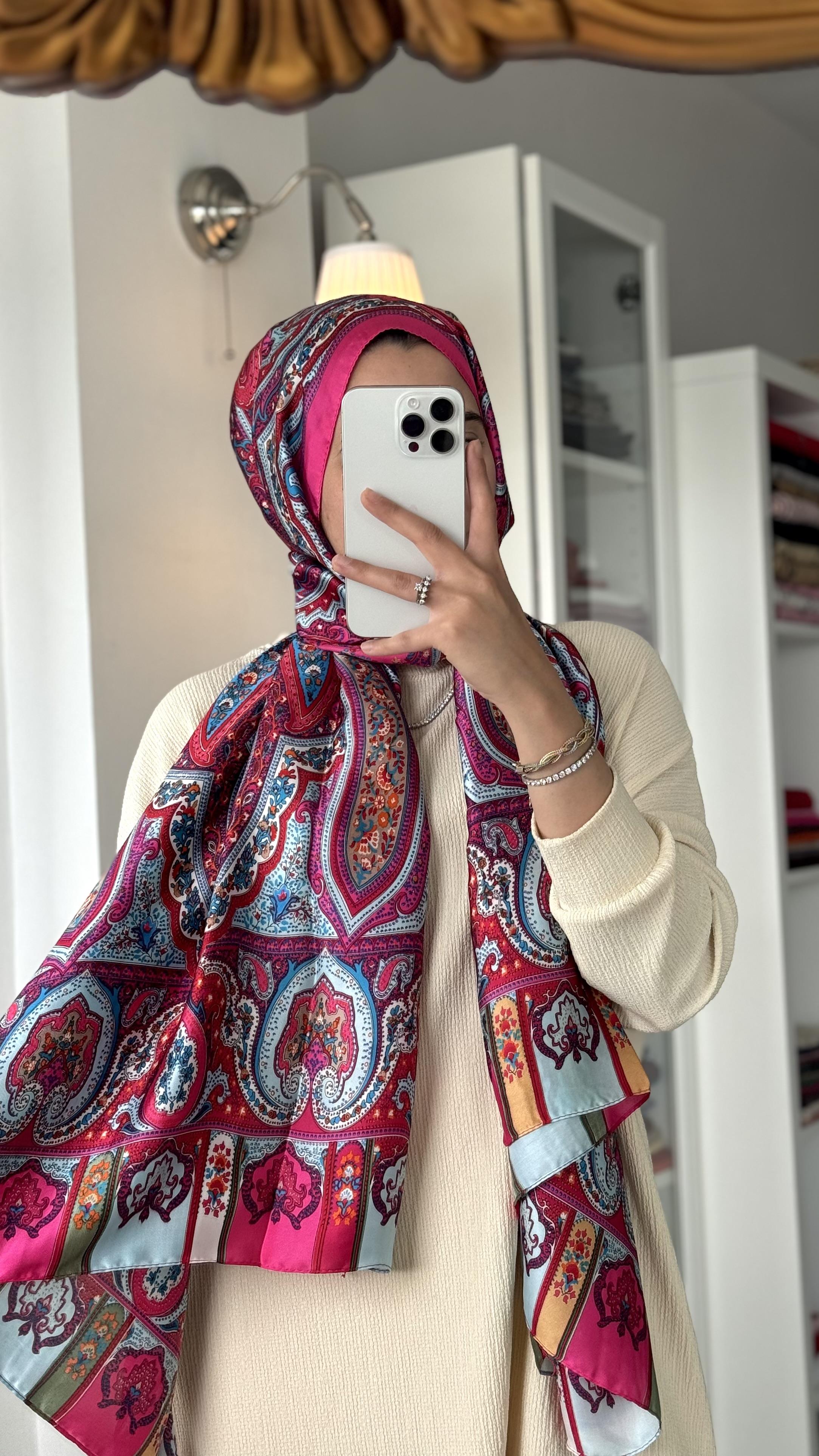 ETRO DESEN FUŞYA PEMBE ŞAL 