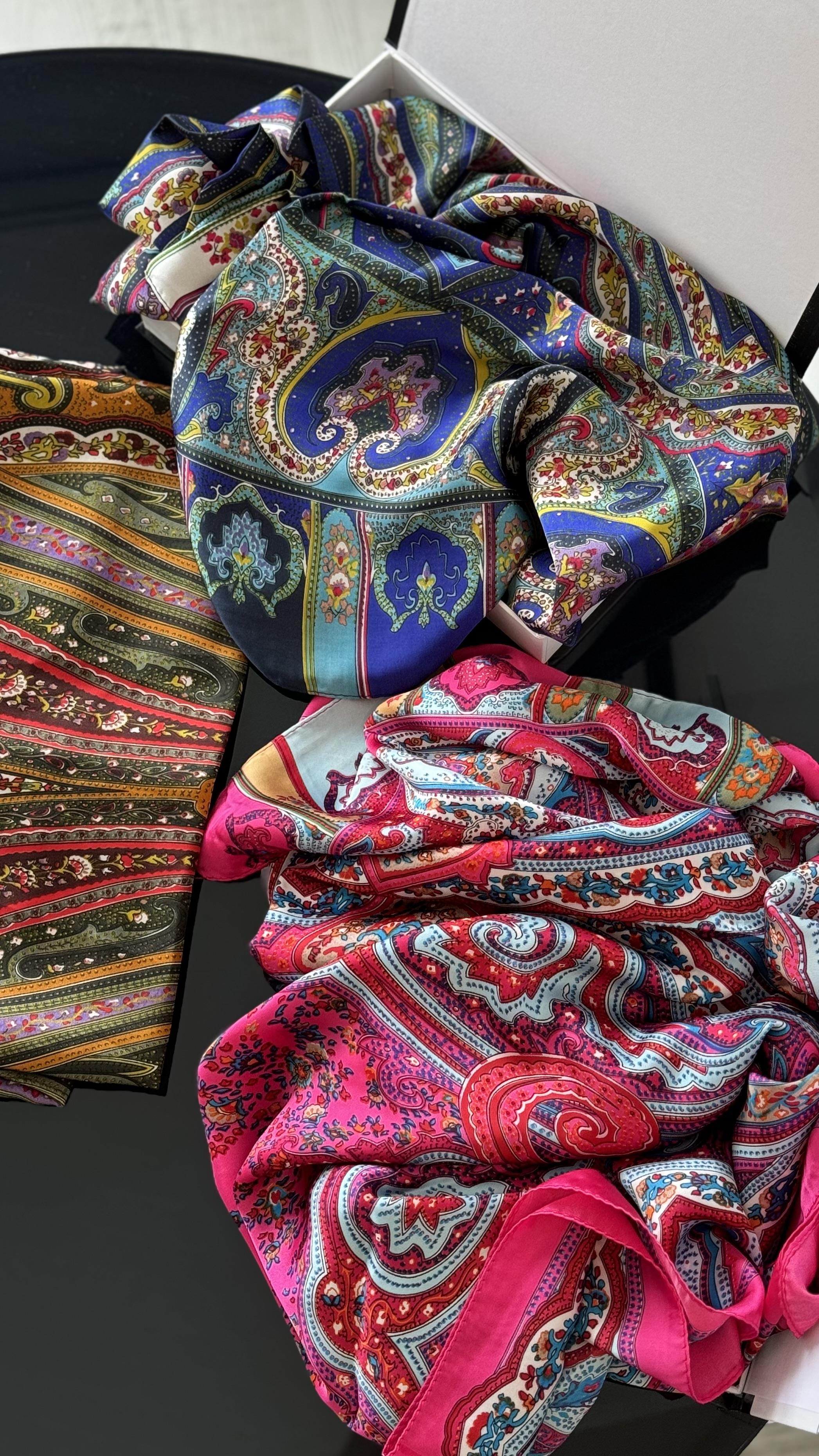 ETRO DESEN FUŞYA PEMBE ŞAL 