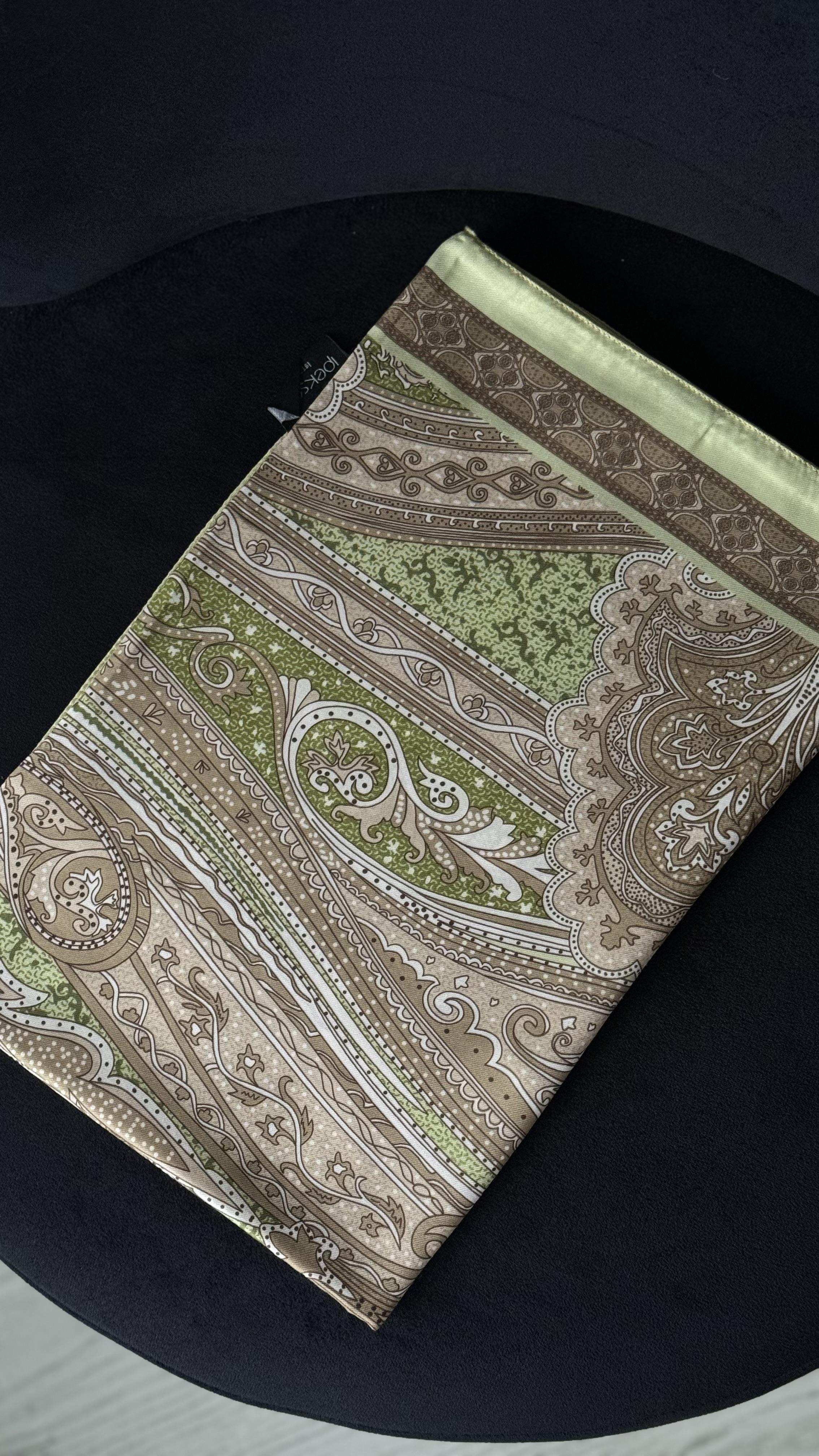 FISTIK YEŞİL / ETNİK DESEN PAMUK ŞAL