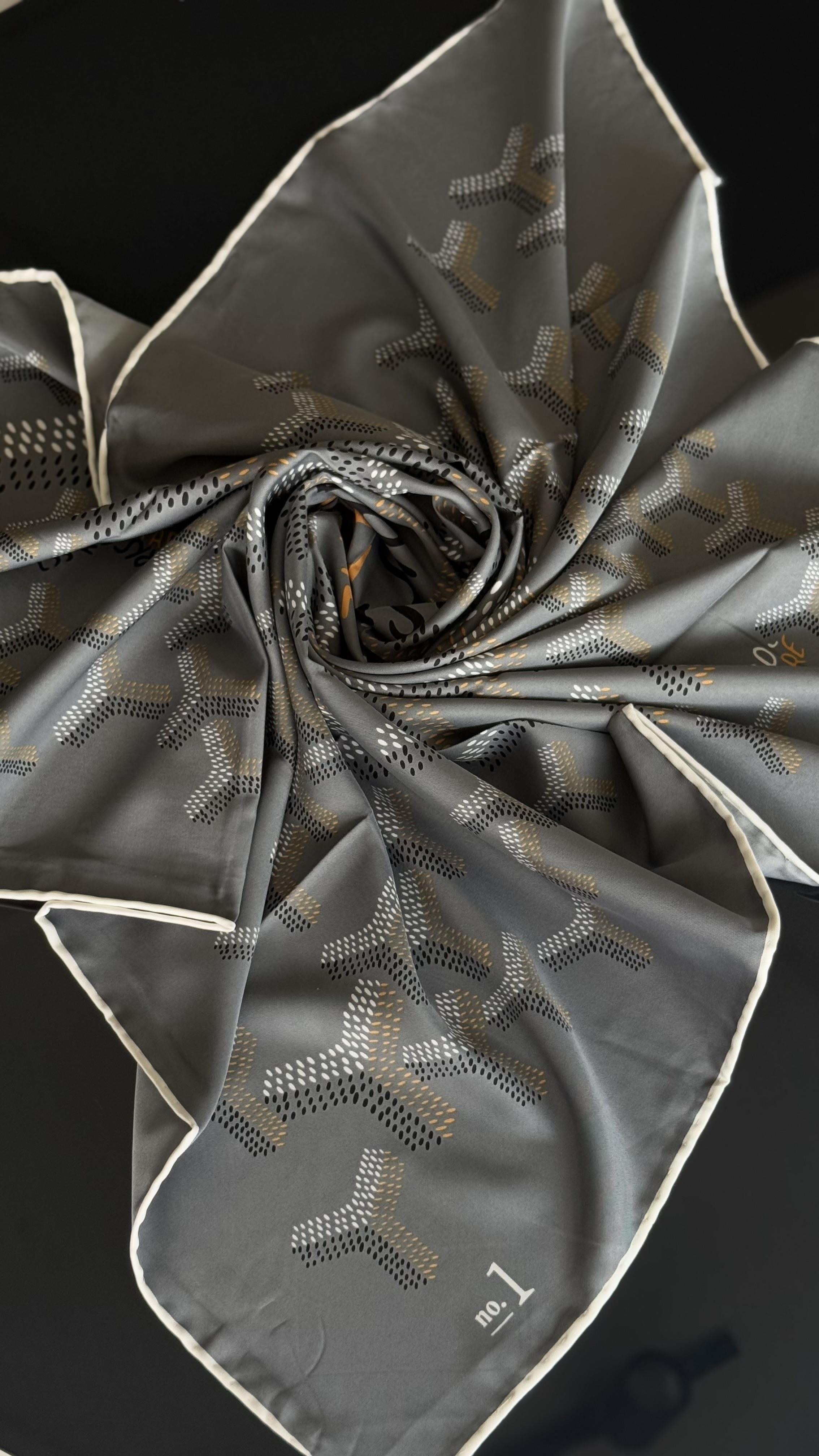 GRİ GOYARD TWİL EŞARP