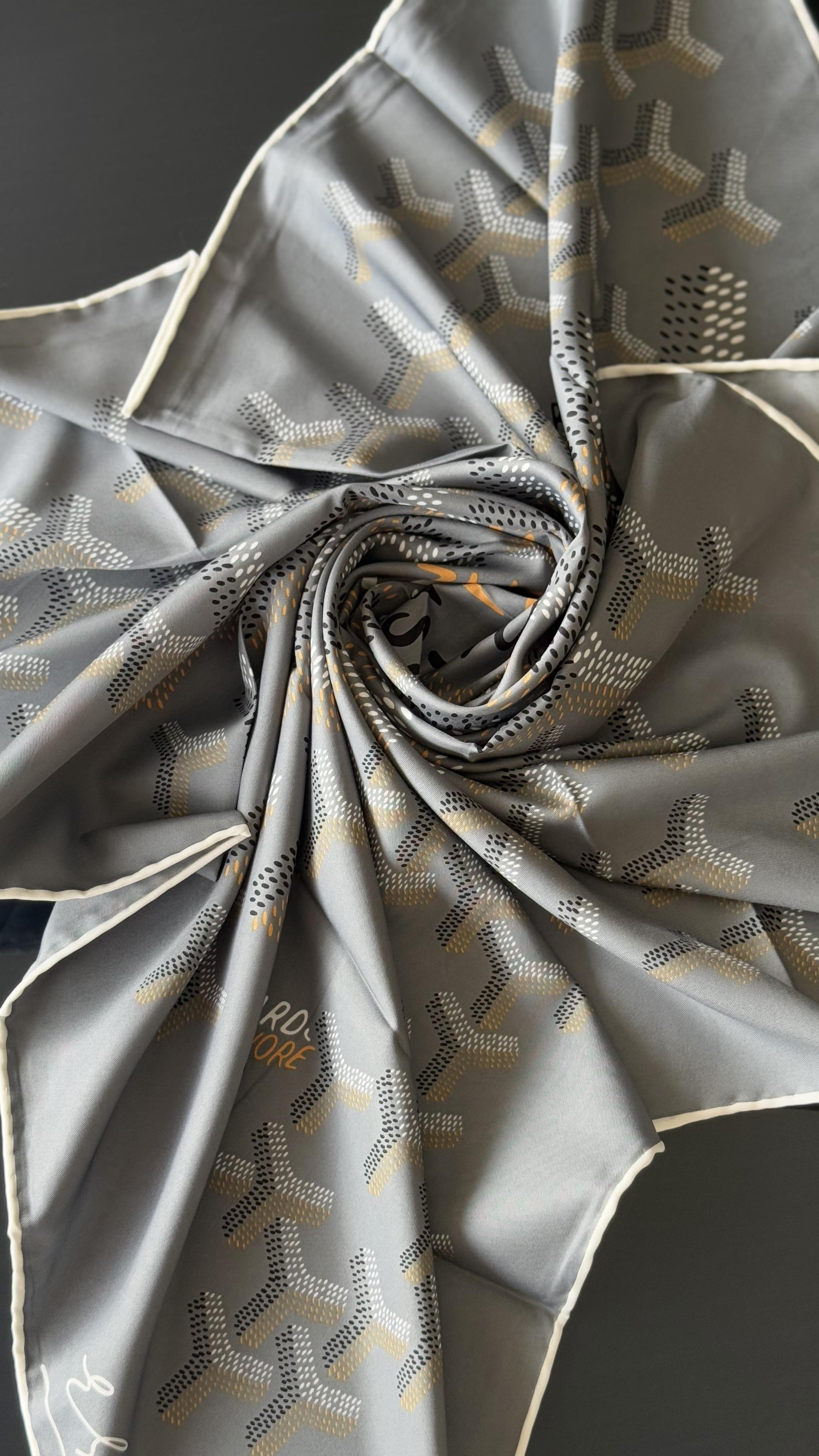 GRİ GOYARD TWİL EŞARP