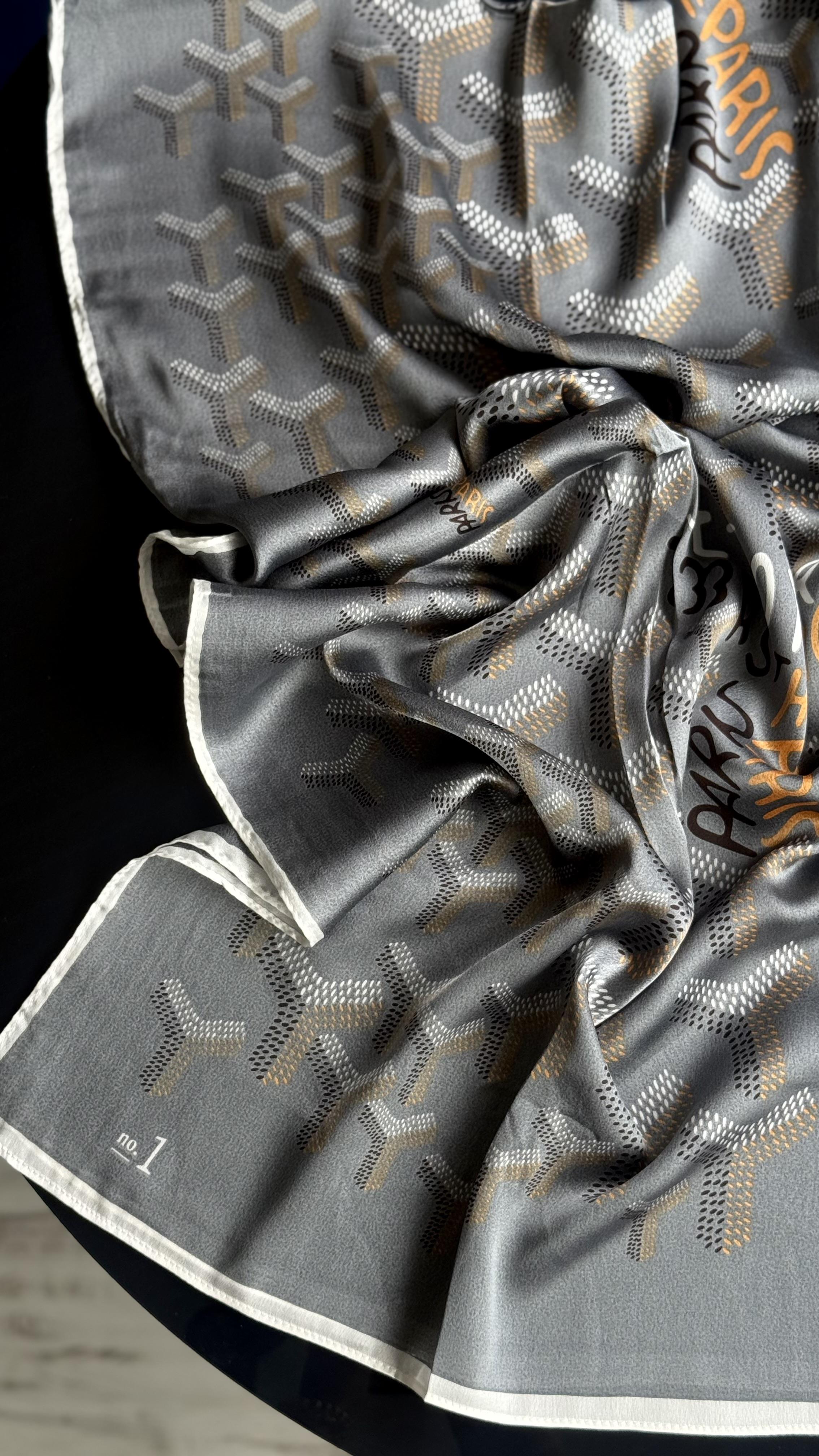 GRİ GOYARD VUAL İPEK ŞAL 