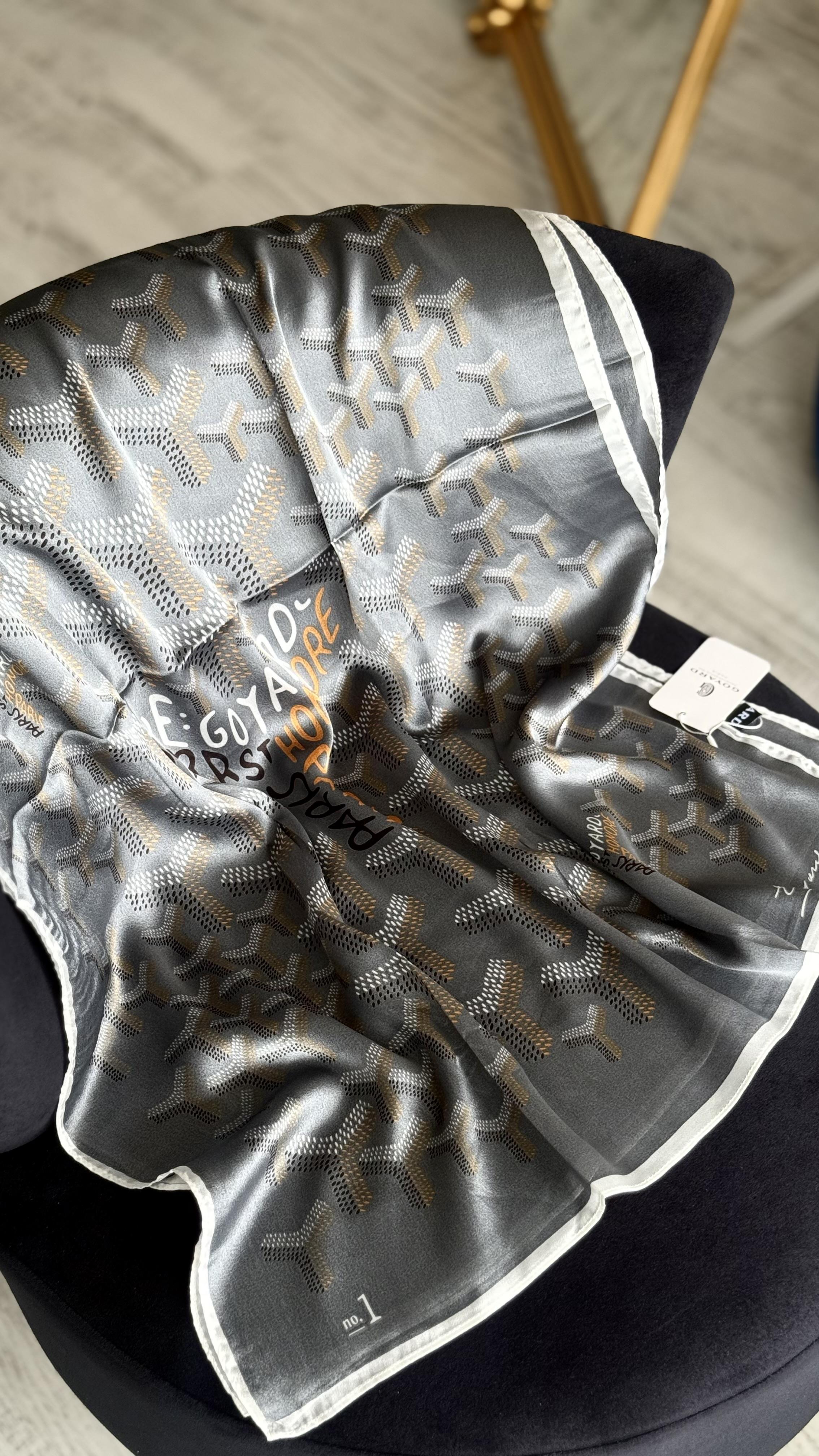 GRİ GOYARD VUAL İPEK ŞAL 