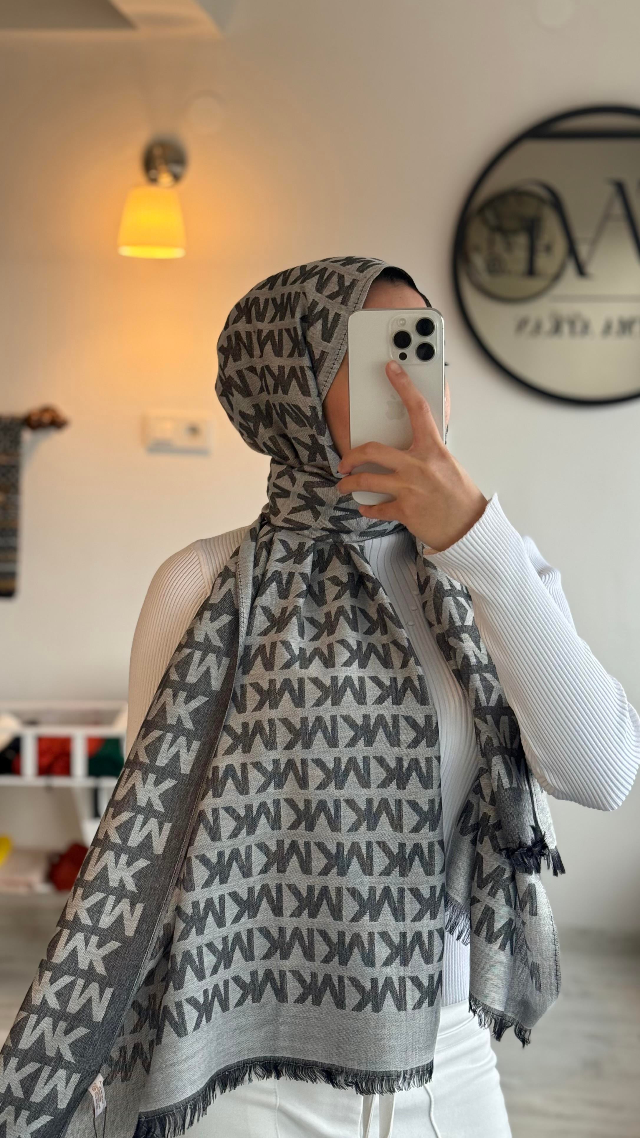 GRİ MK KAŞMİR İPEK