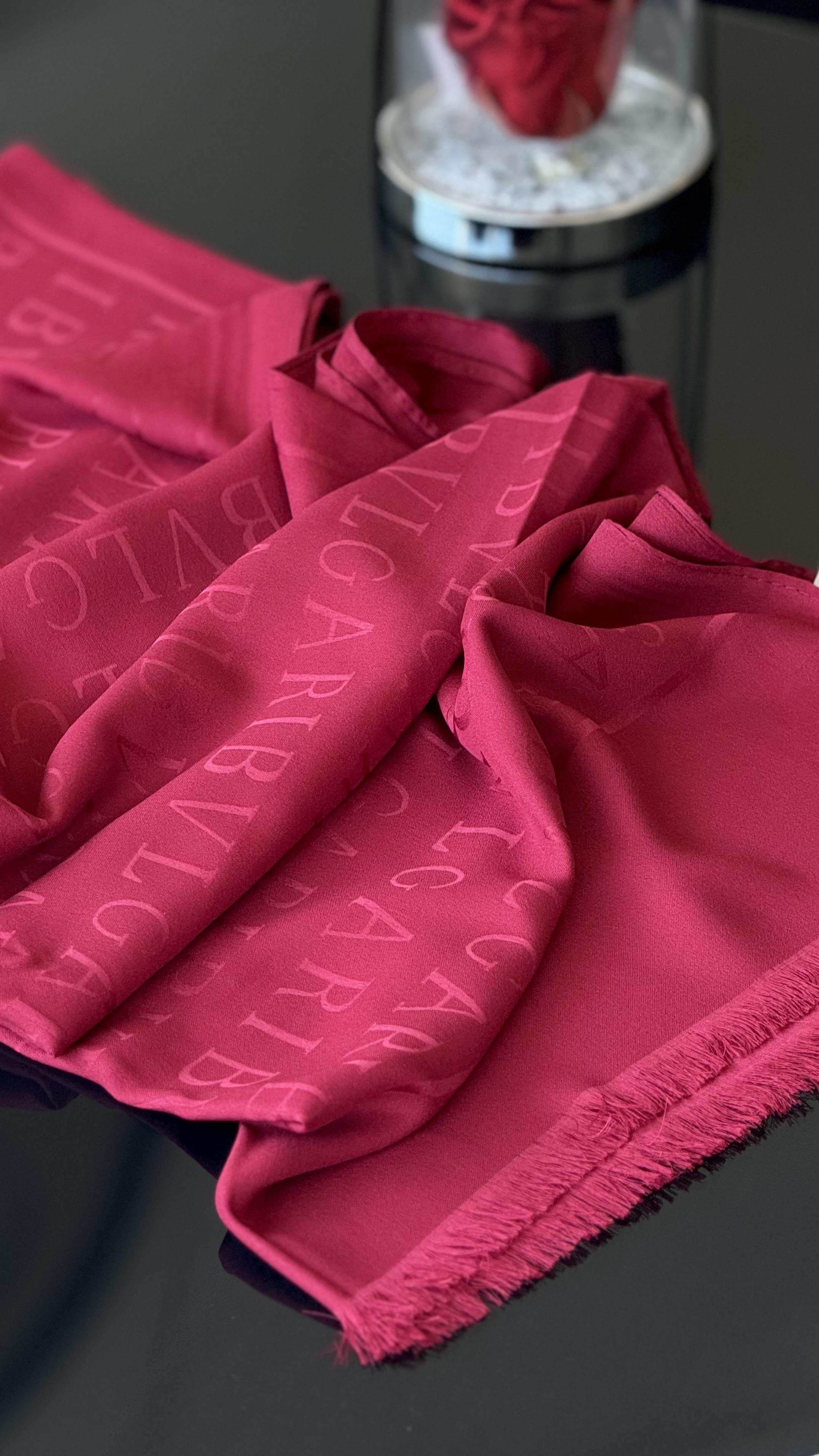 İPEK / PAMUK KOYU KIRMIZI / BORDO  ŞAL