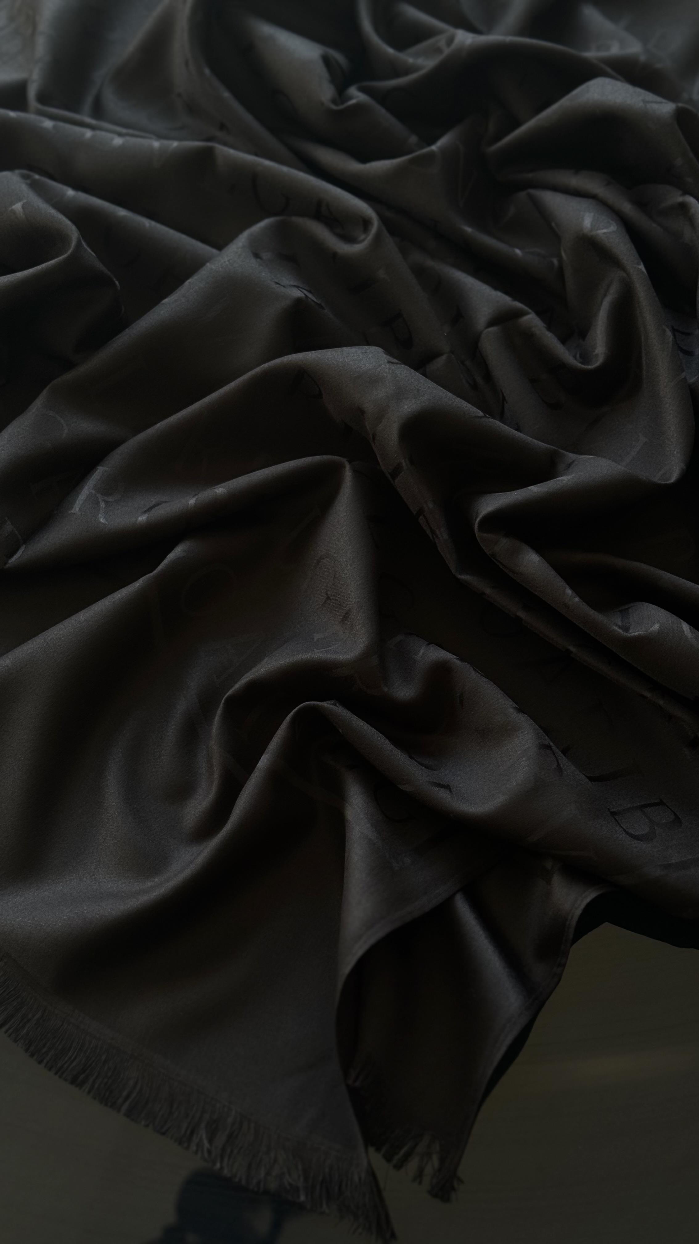 İPEK / PAMUK SİYAH ŞAL