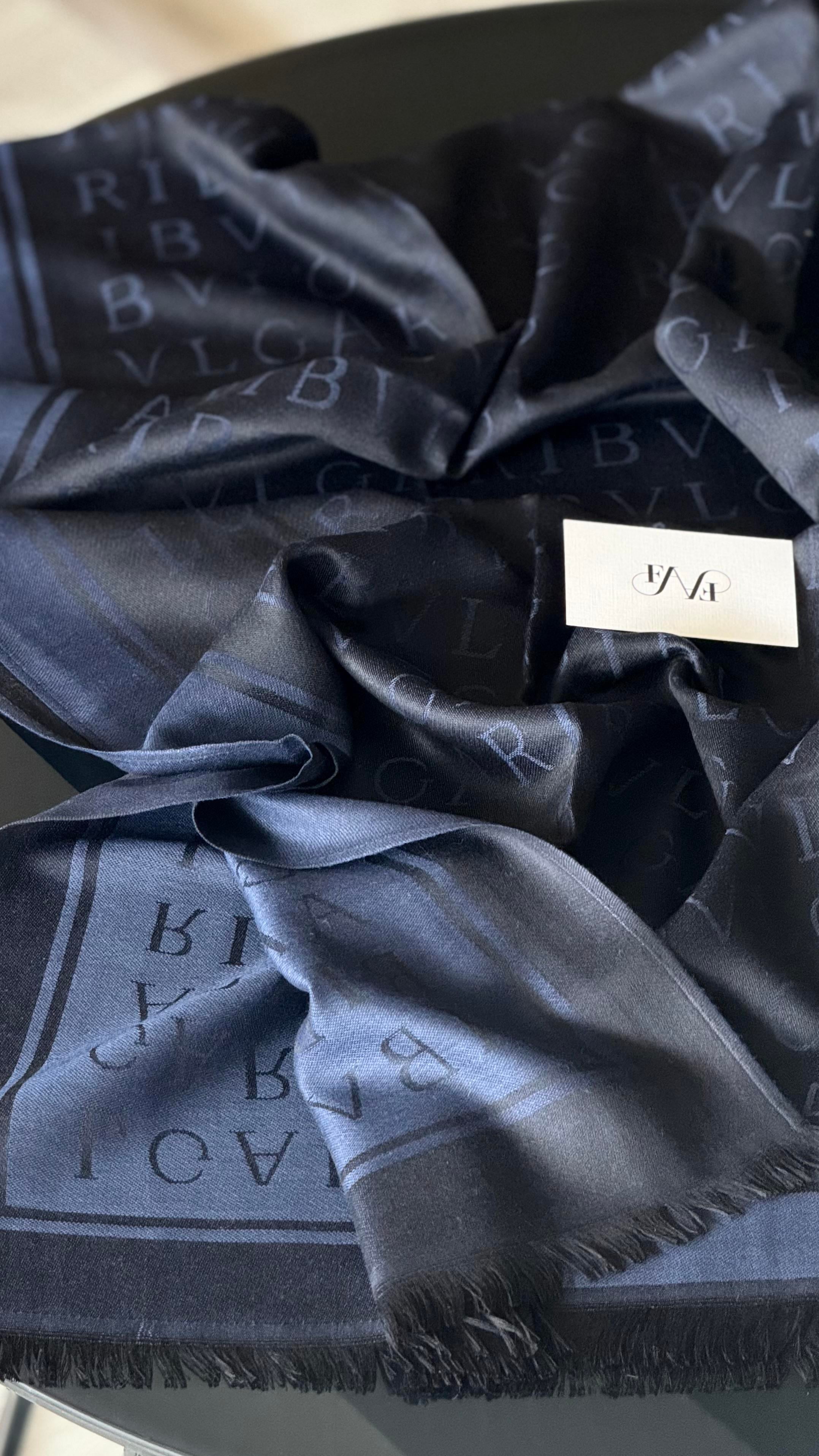 LACİVERT ÇİFT YÖNLÜ KAŞMİR / YÜN ŞAL