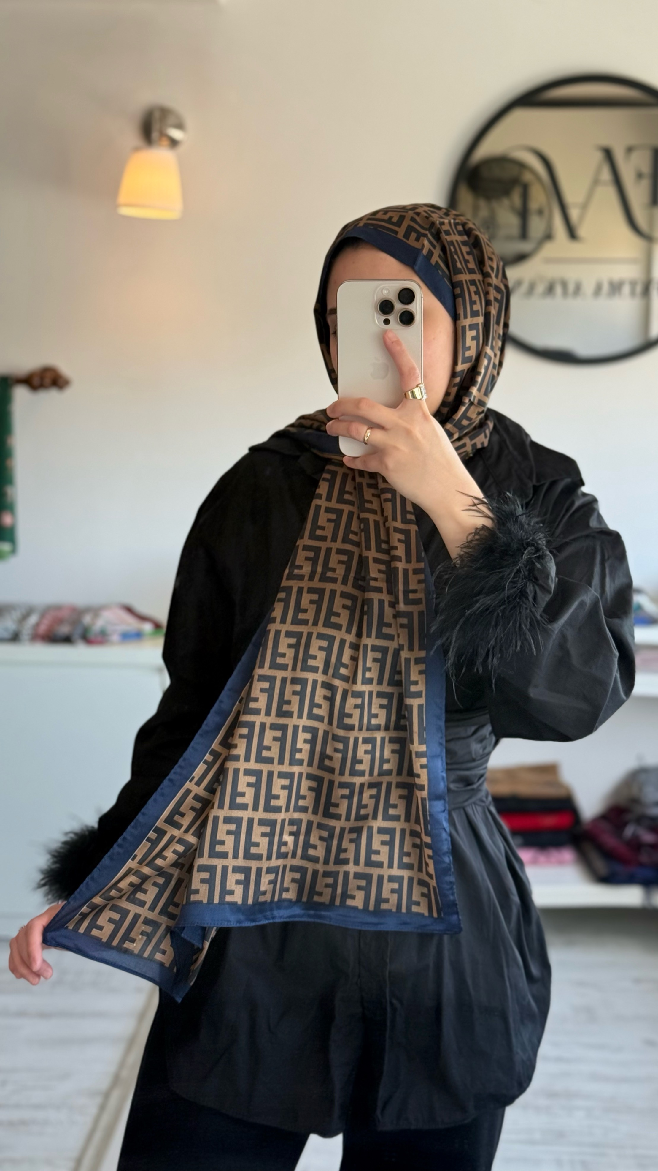 LACİVERT GEÇİŞLİ F VUAL İPEK ŞAL 