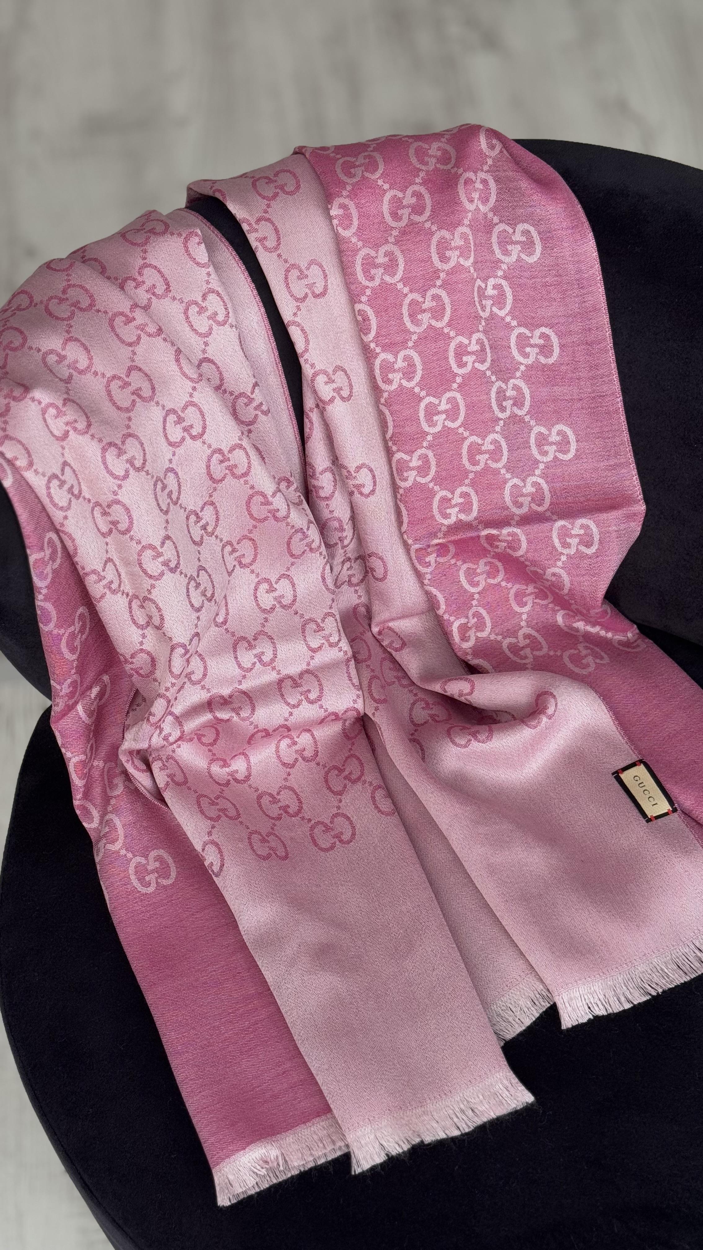 NEW ! PEMBE G YÜN İPEK ŞAL