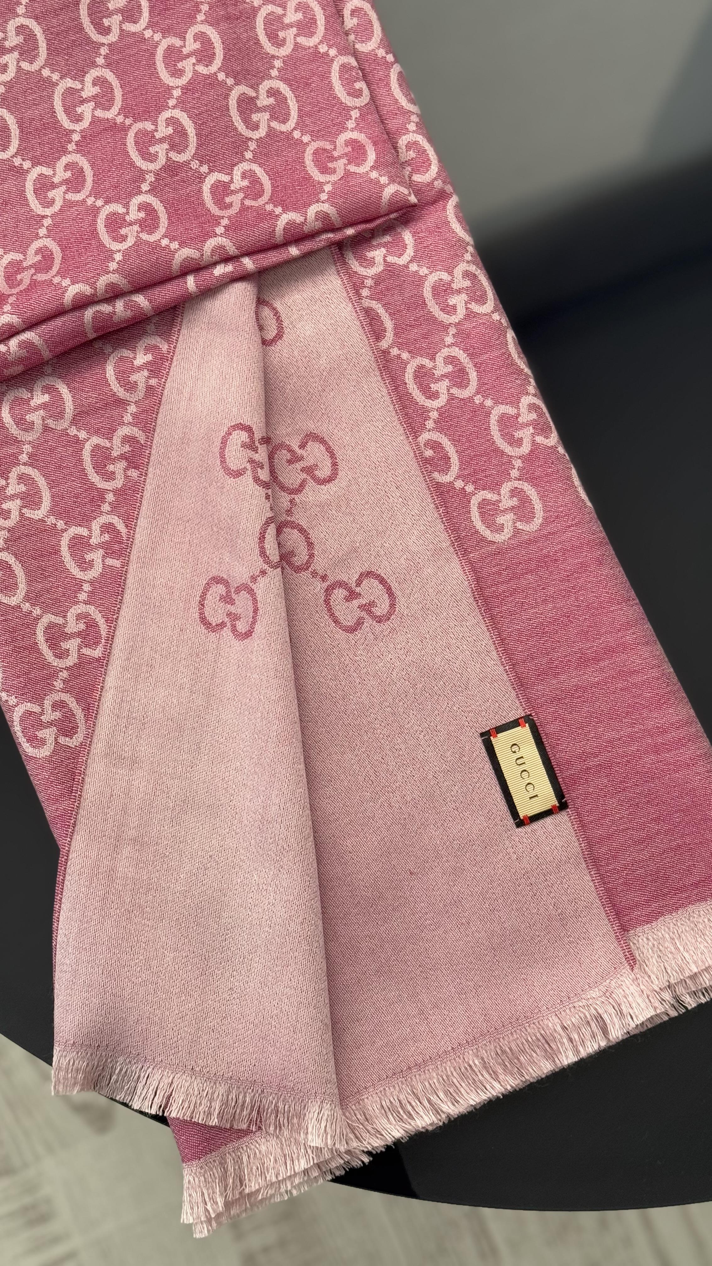 NEW ! PEMBE G YÜN İPEK ŞAL