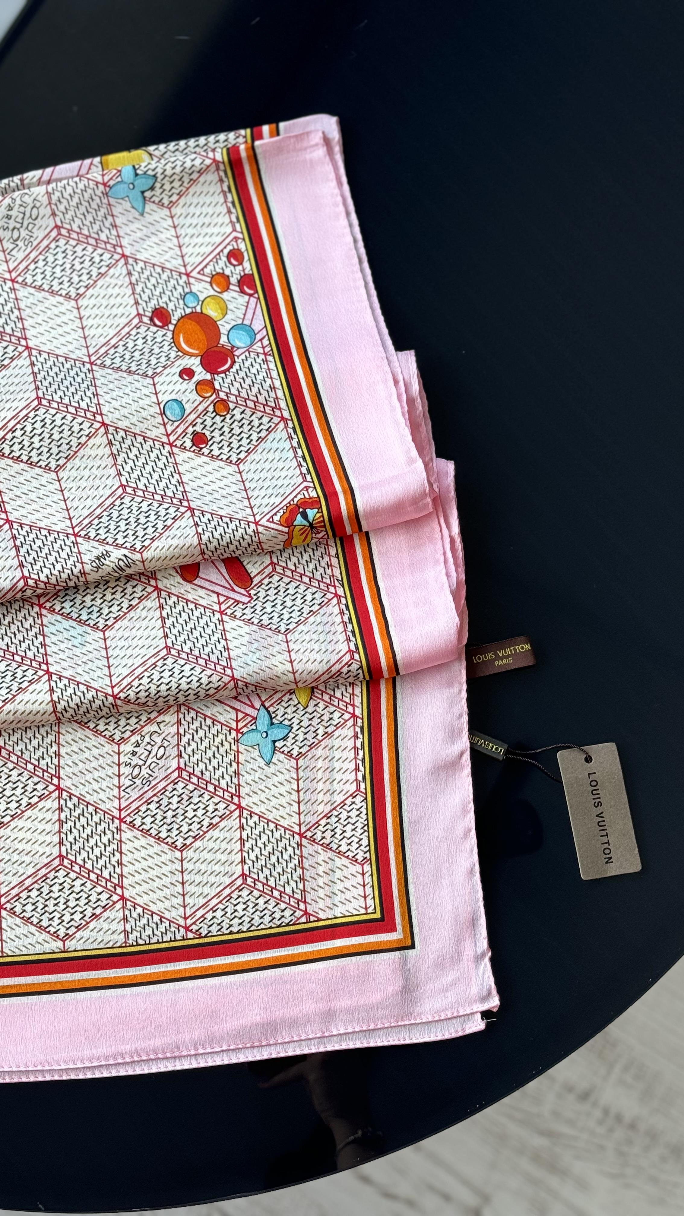 PEMBE GEÇİŞLİ RENKLİ VUAL İPEK ŞAL 