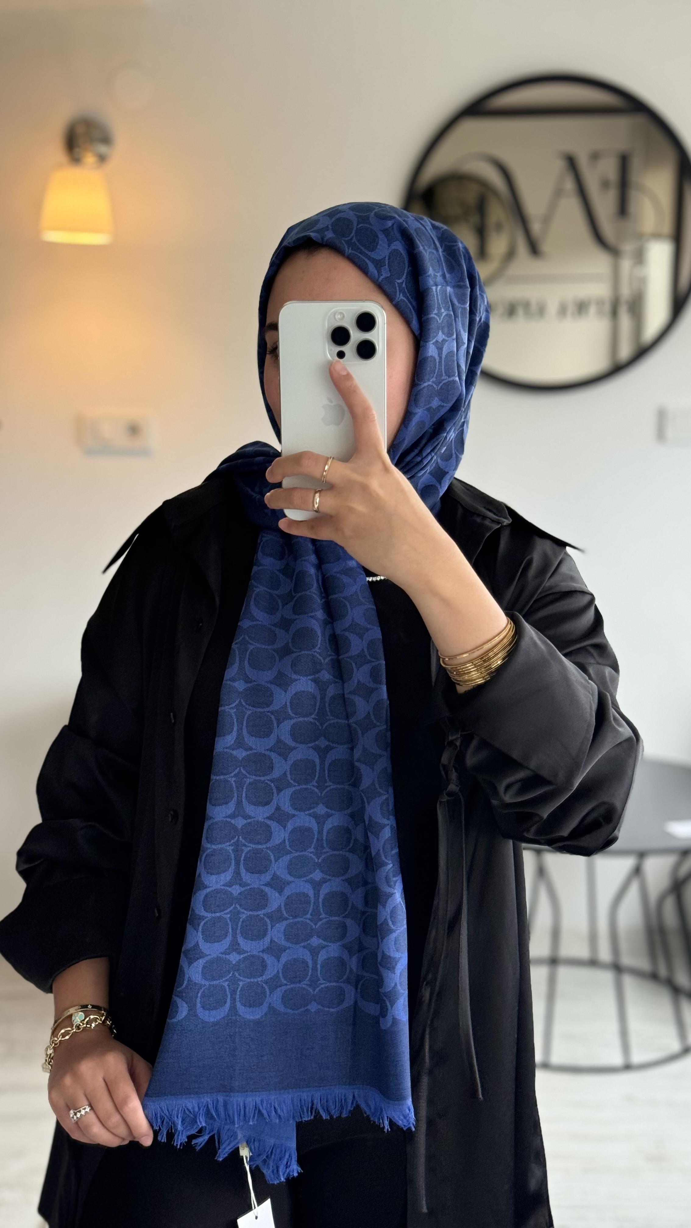 SAKS MAVİ KAŞMİR / YÜN İPEK ŞAL 