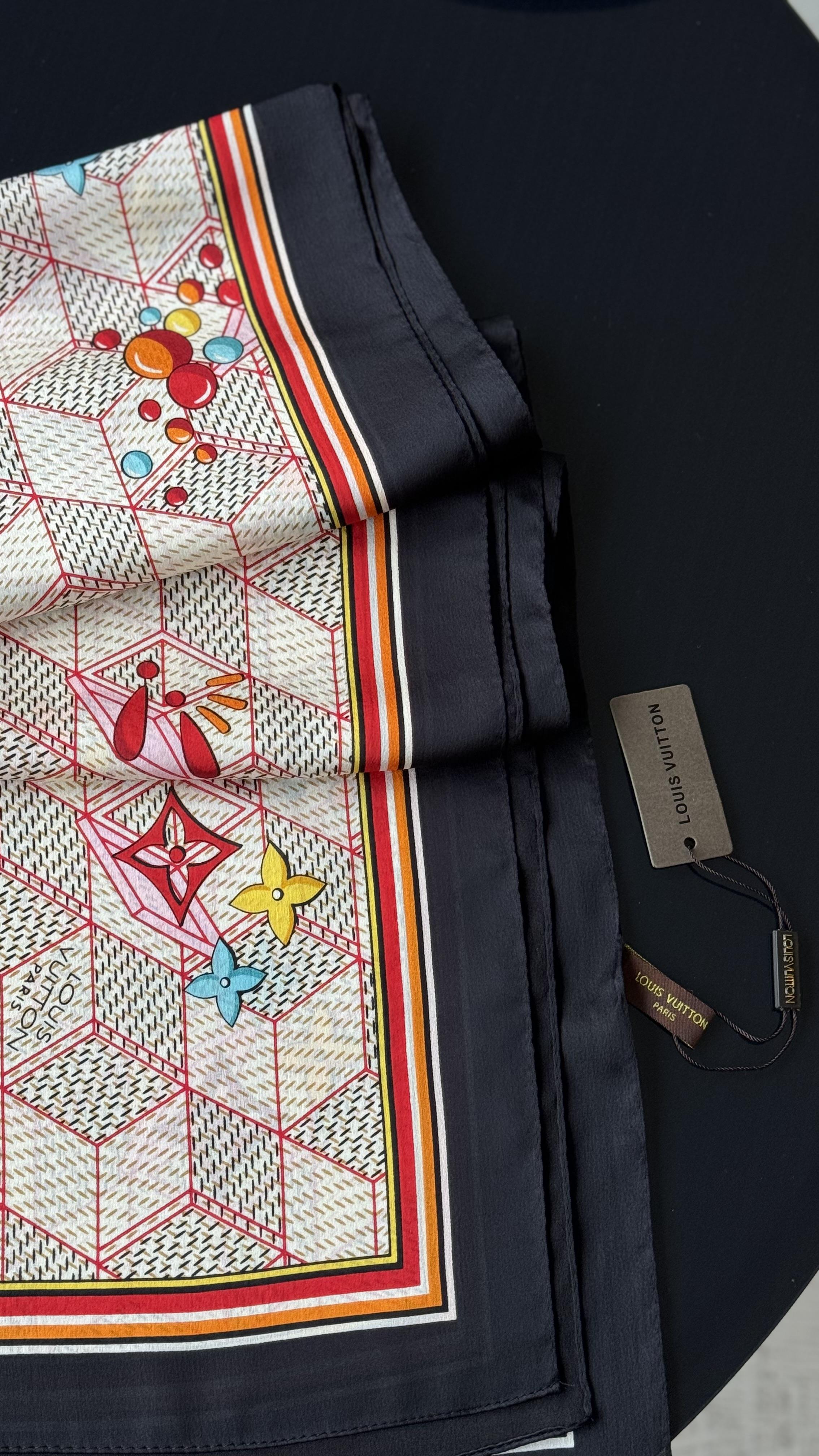 SİYAH GEÇİŞLİ RENKLİ VUAL İPEK ŞAL 