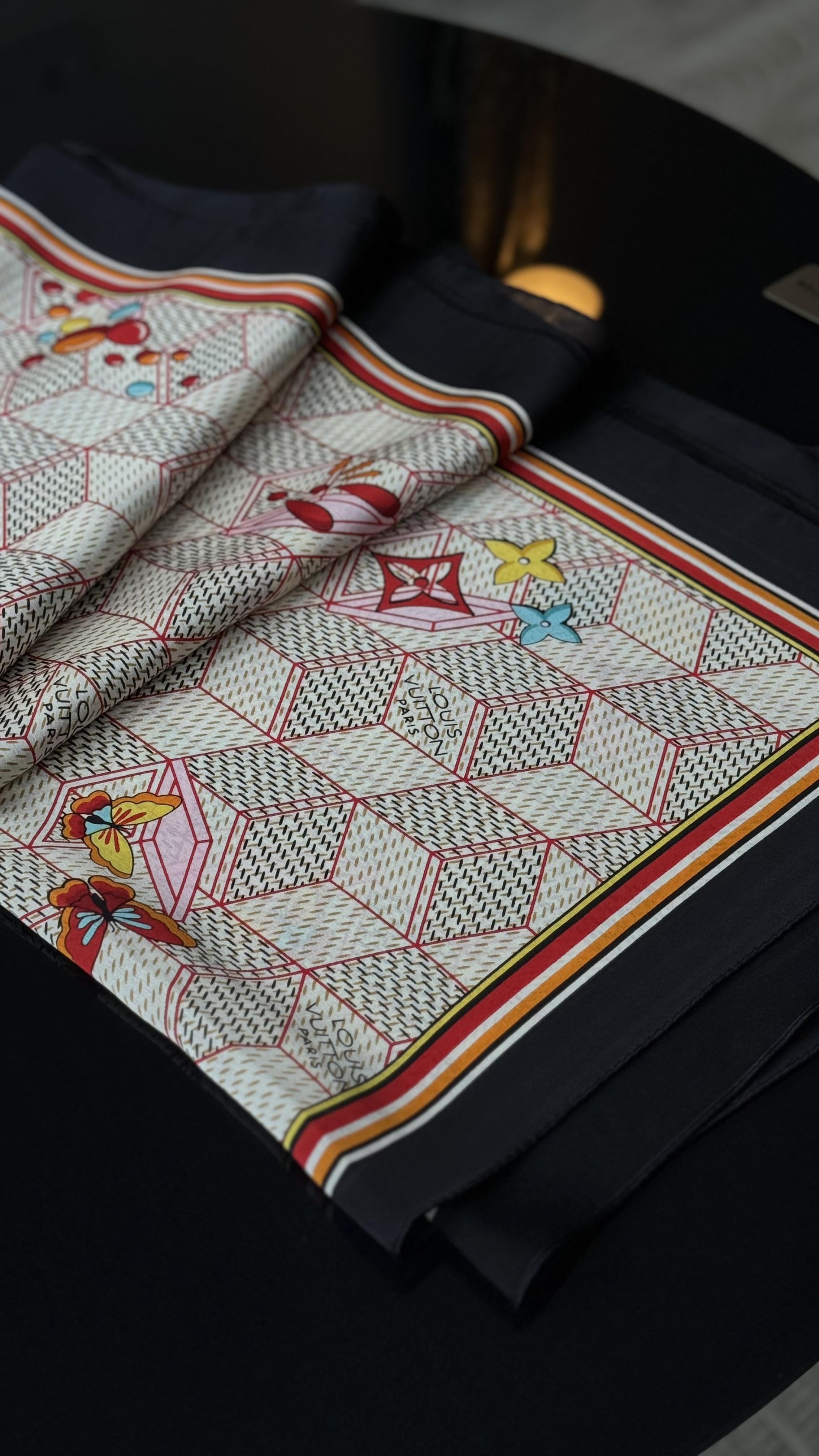 SİYAH GEÇİŞLİ RENKLİ VUAL İPEK ŞAL 