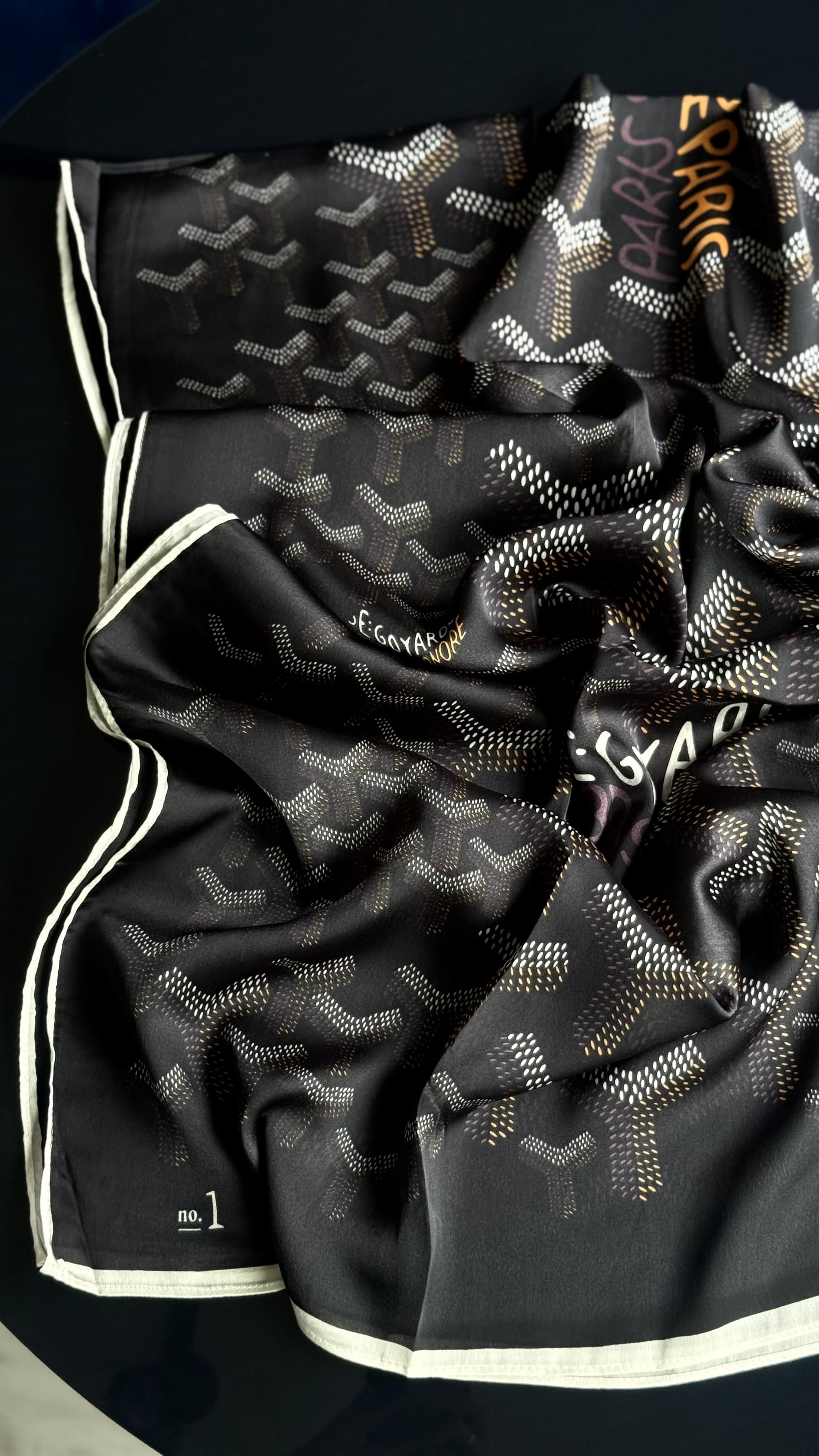 SİYAH GOYARD VUAL İPEK ŞAL 