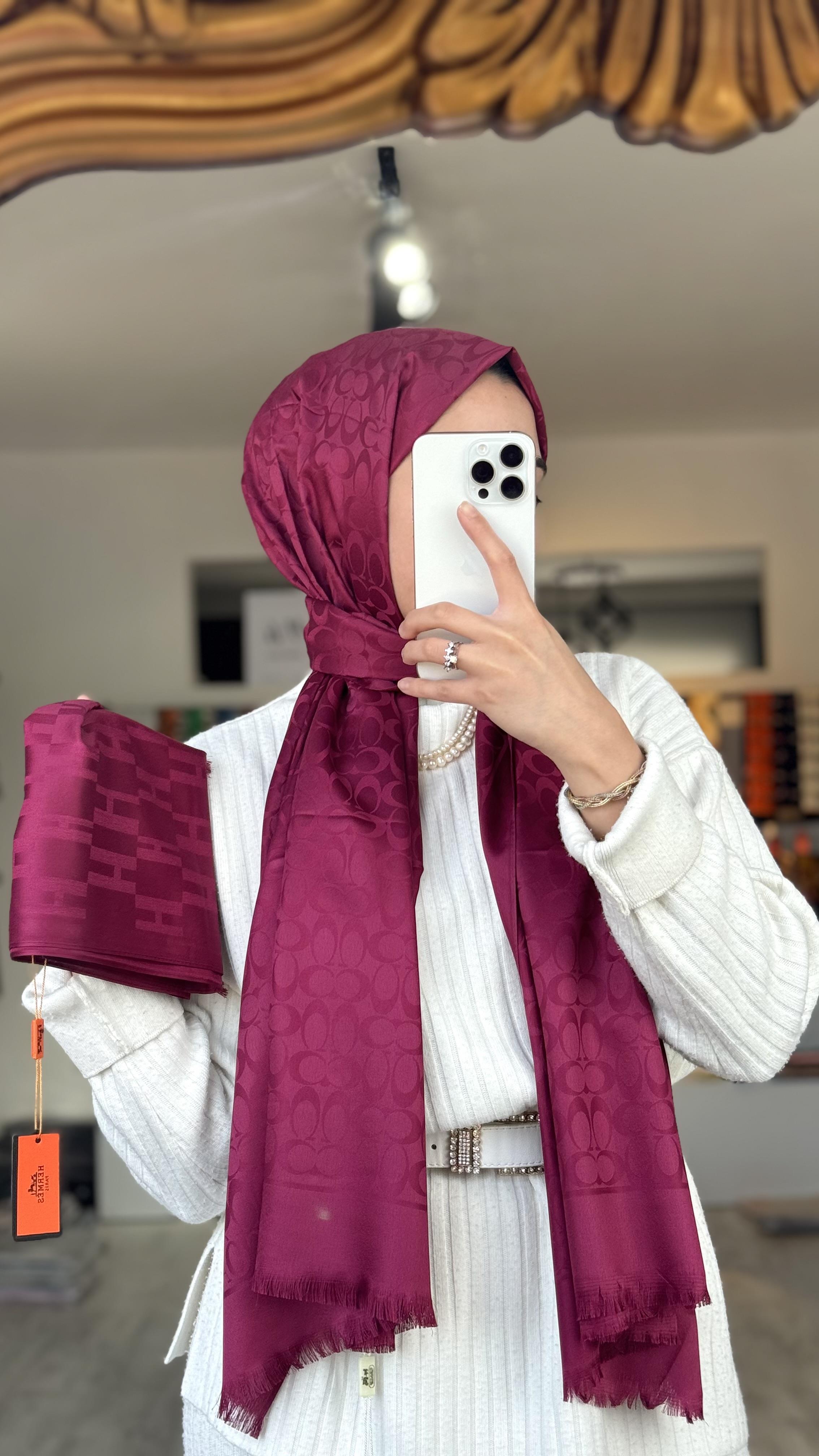VİŞNE ÇÜRÜĞÜ İPEK PAMUK ŞAL