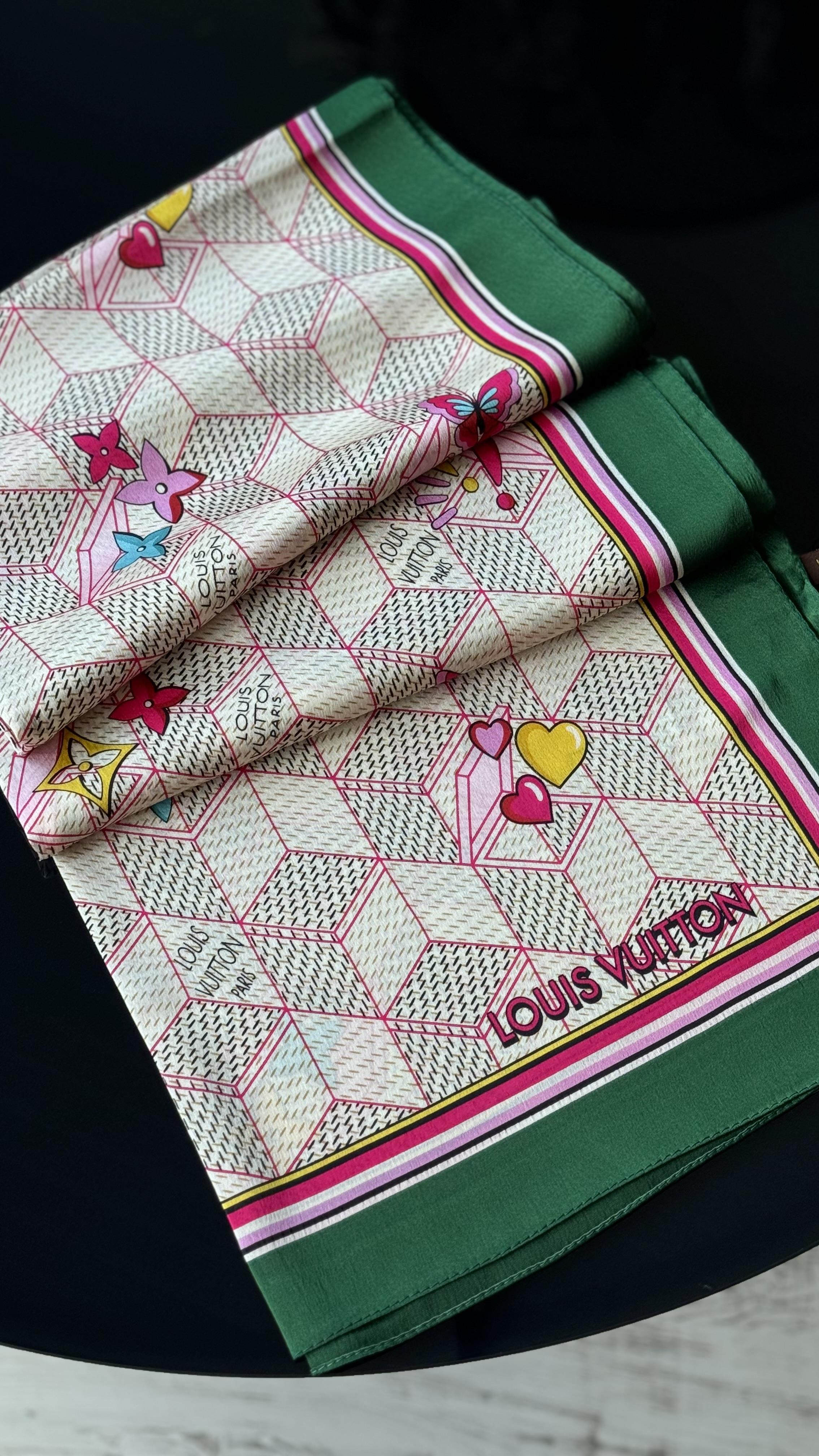 YEŞİL GEÇİŞLİ RENKLİ VUAL İPEK ŞAL 