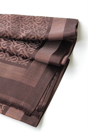 ACI KAHVE / SİMLİ B İPEK / PAMUK ŞAL