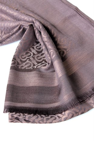 ACI KAHVE / SİMLİ B İPEK / PAMUK ŞAL