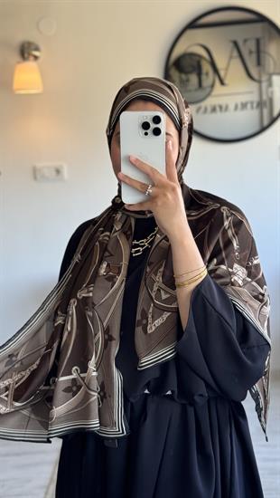 ACI KAHVE VUAL İPEK ŞAL