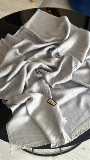 AÇIK GÜMÜŞ G YÜN İPEK ŞAL