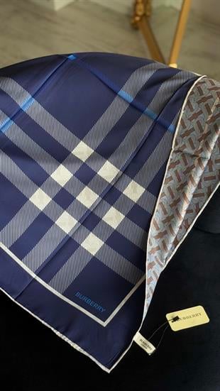 B DESEN LACİVERT / ÇİFT YÖNLÜ TWİL EŞARP