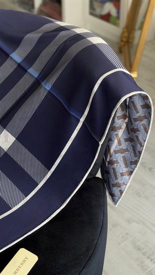 B DESEN LACİVERT / ÇİFT YÖNLÜ TWİL EŞARP