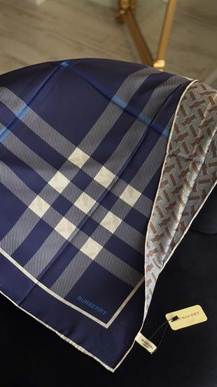 B DESEN LACİVERT / ÇİFT YÖNLÜ TWİL EŞARP