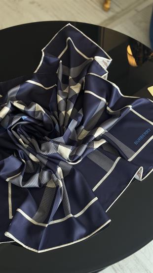 B DESEN LACİVERT / ÇİFT YÖNLÜ TWİL EŞARP