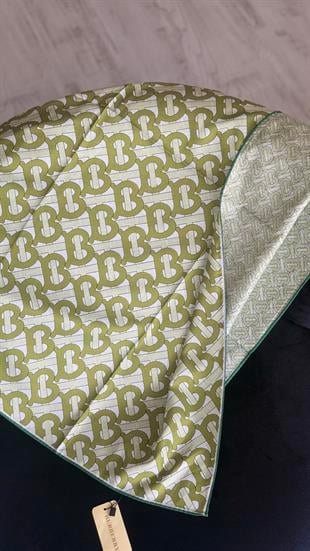 B DESEN YEŞİL  / ÇİFT YÖNLÜ TWİL EŞARP