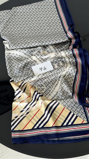 B / KREM GRİ İPEK ŞAL 