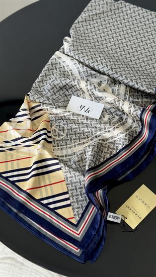 B / KREM GRİ İPEK ŞAL 