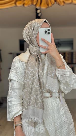 BEJ COACH KAŞMİR İPEK ŞAL