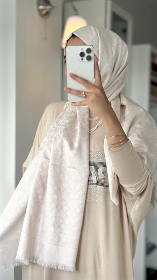 BEJ İPEK PAMUK ŞAL