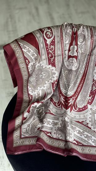 BORDO / ETNİK DESEN PAMUK ŞAL