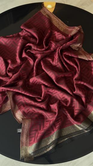 BORDO İNCE YÜN İPEK ŞAL