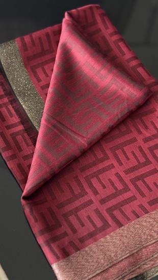 BORDO İNCE YÜN İPEK ŞAL