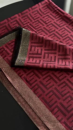 BORDO İNCE YÜN İPEK ŞAL