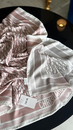 ÇİFT TARAFLI / PUDRA - GRİ TWİL İPEK ŞAL