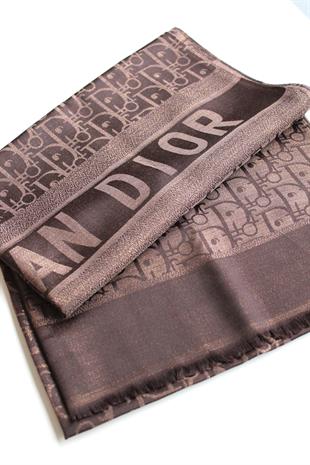 D ACI KAHVE SİMLİ İPEK ŞAL