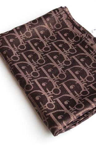 D ACI KAHVE SİMLİ İPEK ŞAL