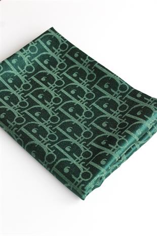 D YEŞİL SİMLİ İPEK ŞAL