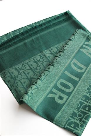 D YEŞİL SİMLİ İPEK ŞAL