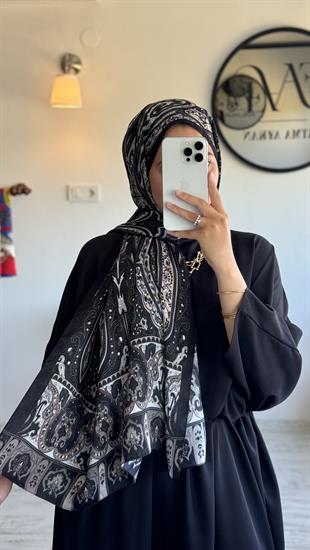 ETNİK İPEK PAMUK BEJ SİYAH 