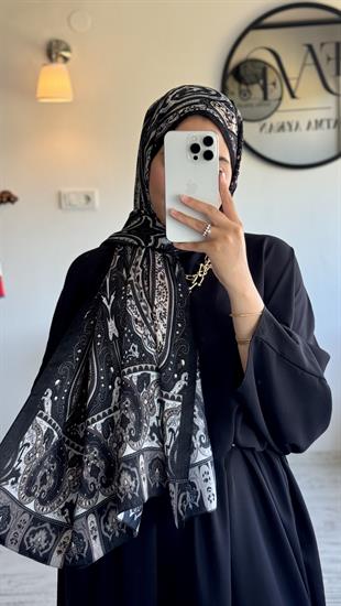 ETNİK İPEK PAMUK BEJ SİYAH 