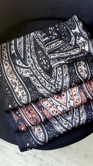 ETNİK İPEK PAMUK KOYU LACİVERT