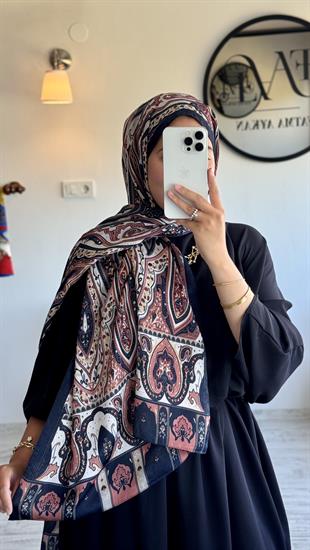 ETNİK İPEK PAMUK SOMON LACİVERT