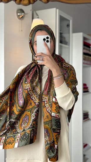 ETRO DESEN HAKİ YEŞİLİ ŞAL 