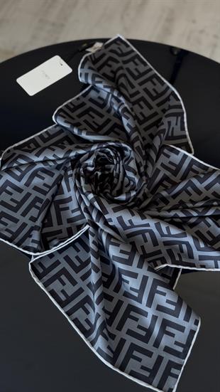 F DESEN TWİL / GRİ EŞARP